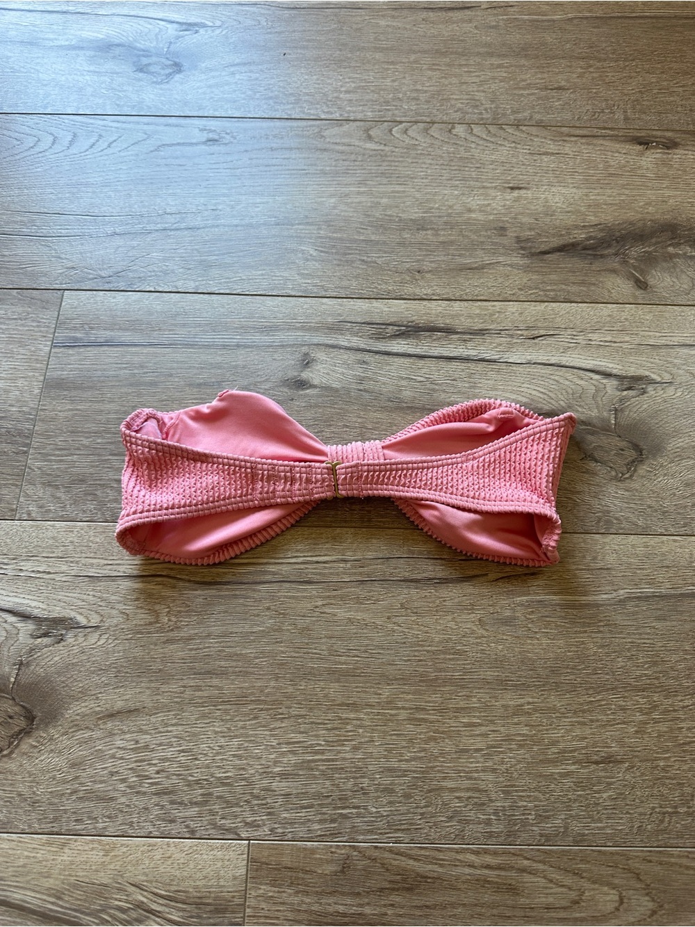 Pink Ribbed Bandeau Top - Picture 7 of 7